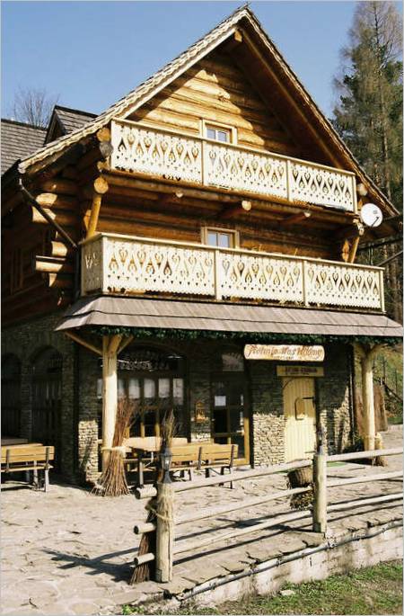 Dřevěný dům v Polsku