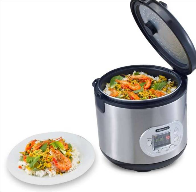 VES Electric LED EZ Cooker SK-A12 - večeře je podávána
